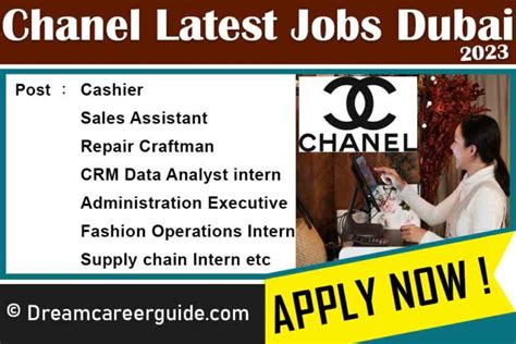 chanel careers uae|chanel job vacancy.